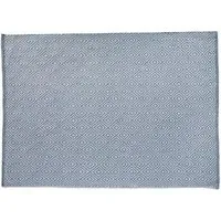 Denim Blue Woven Diamond Rug - Blue