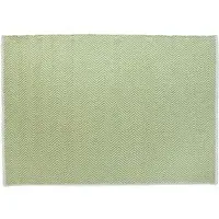 Green Woven Herringbone Rug - Green, Recycled Material