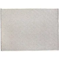 Natural Woven Diamond Rug - Cream