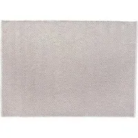 Natural Woven Herringbone Rug - Cream