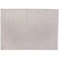 Natural Woven Herringbone Rug - Cream