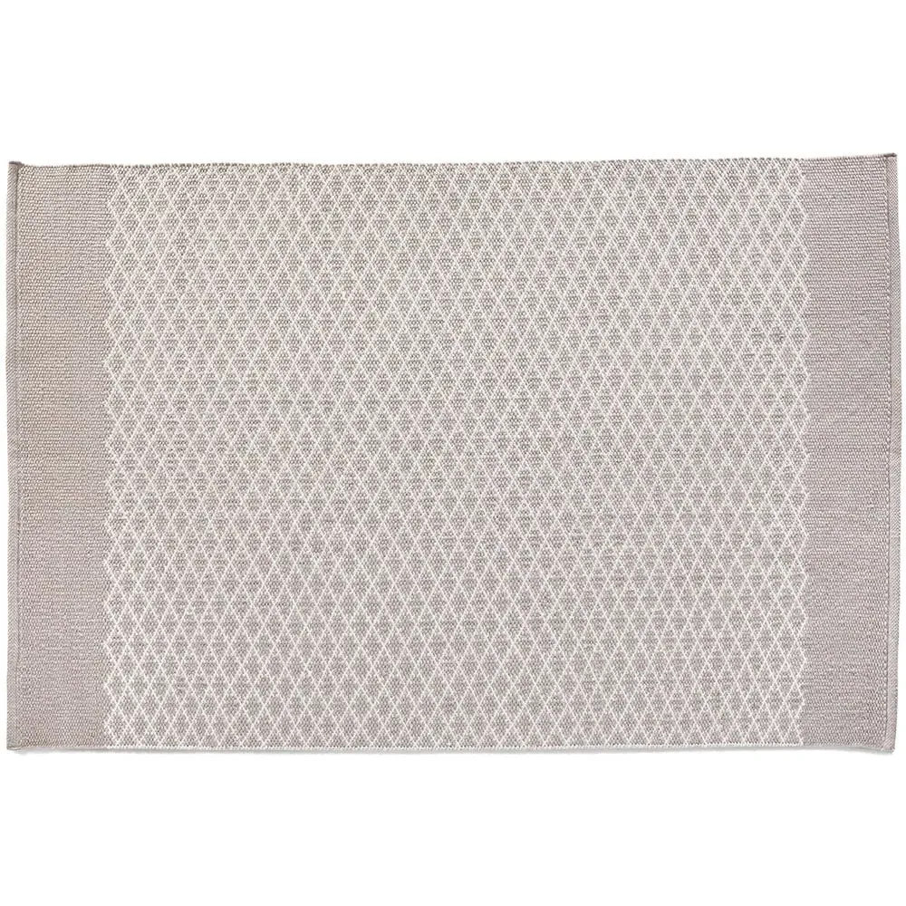 Natural Woven Trellis Rug - Cream