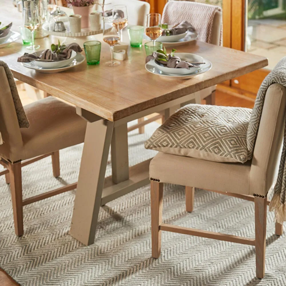 Woven Herringbone Rug - Grey