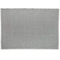 Woven Herringbone Rug - Warm Grey