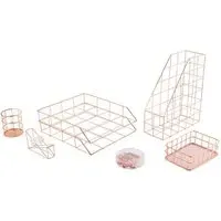 7-Piece Office Set - Rose Gold