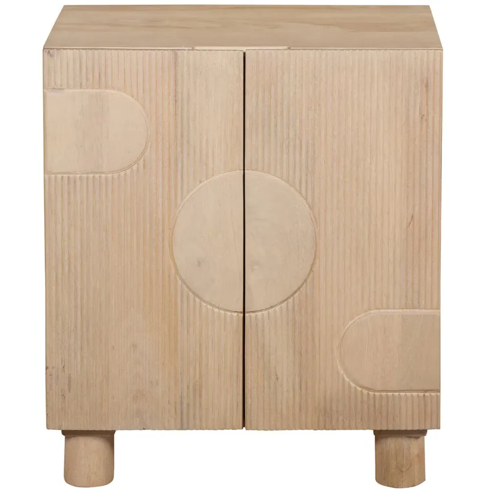 Ajmer 2 Door Solid Wood Sideboard - Brown