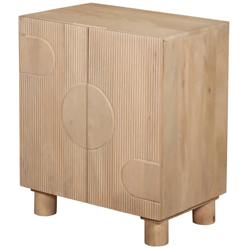 Ajmer 2 Door Solid Wood Sideboard - Brown