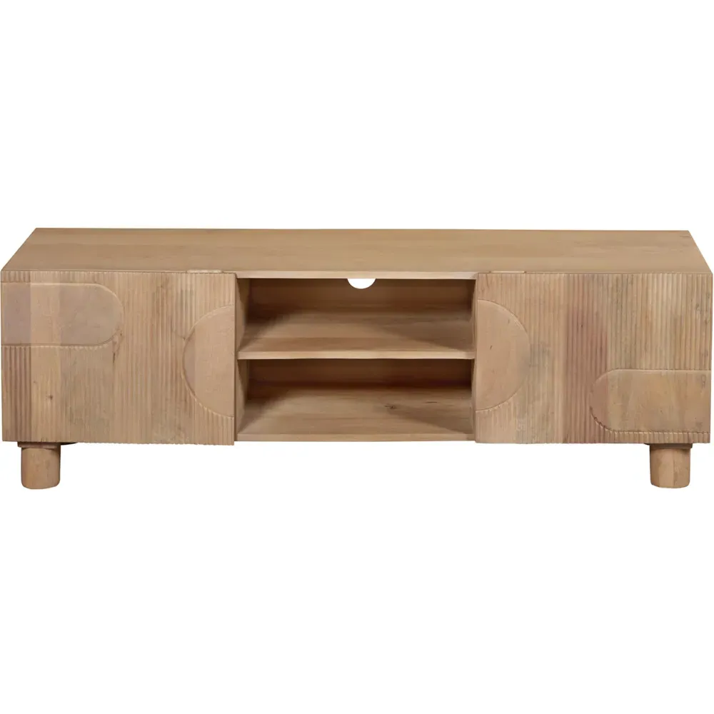 Ajmer 2 Door TV Unit - Brown, Mango Wood