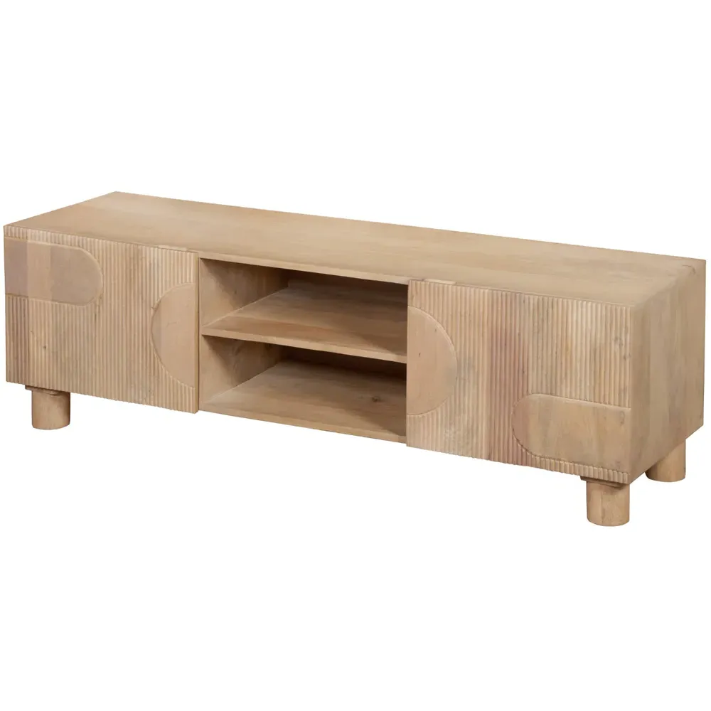 Ajmer 2 Door TV Unit - Brown, Mango Wood