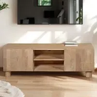 Ajmer 2 Door TV Unit - Brown, Mango Wood