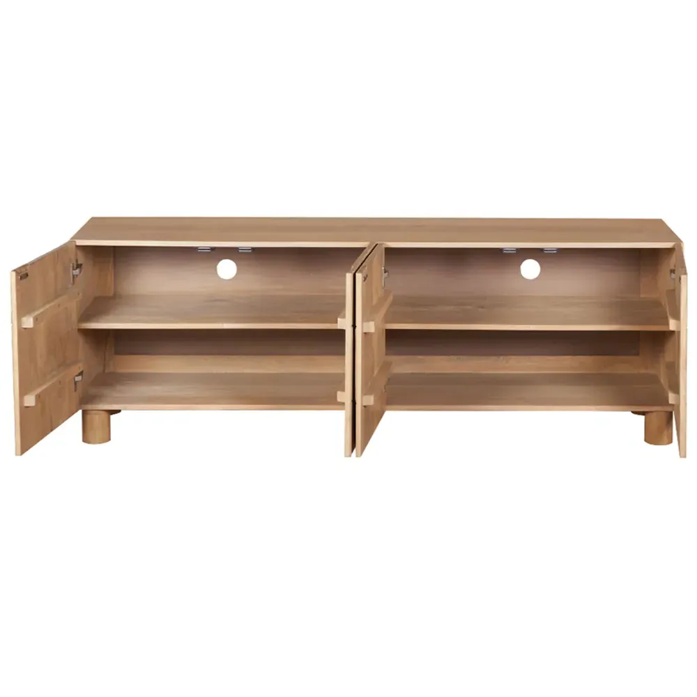 Ajmer 4 Door Large TV Cabinet - Brown, Mango Wood