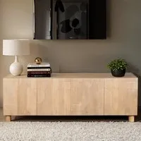 Ajmer 4 Door Large TV Cabinet - Brown, Mango Wood