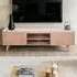 Bundi 2 Door TV Cabinet - Brown, Marble
