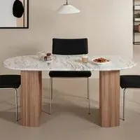 Bundi 8 Seater Dining Table - Brown, Marble