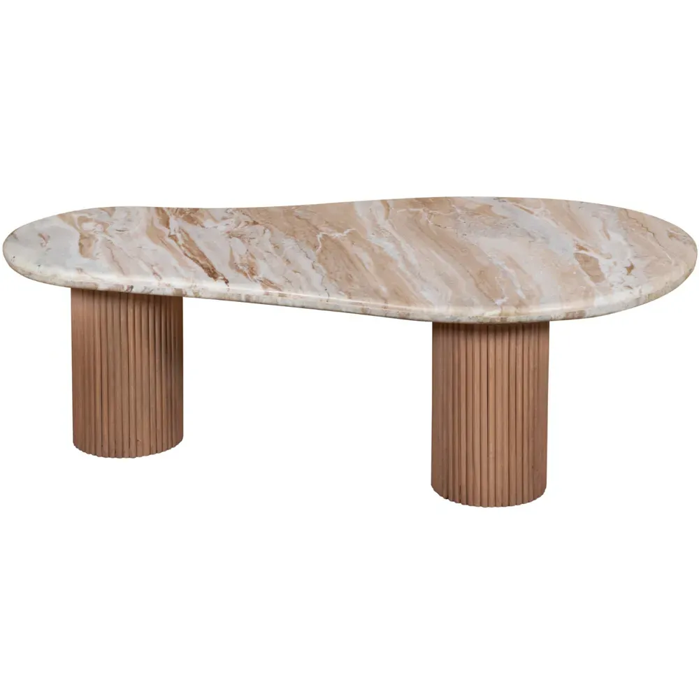 Bundi Coffee Table - Brown, Marble