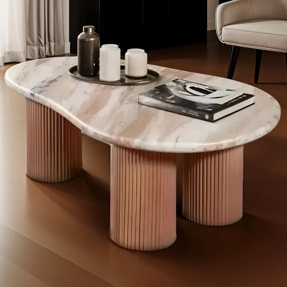 Bundi Coffee Table - Brown, Marble