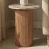 Bundi Side Table - Brown, Marble