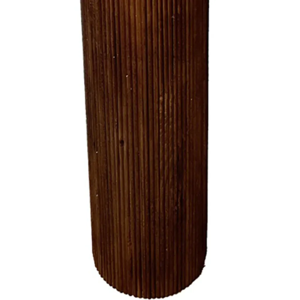 Fluted Floor Lamp Base - Brown, Wood