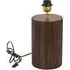 Fluted Wooden Lamp Base - Brown