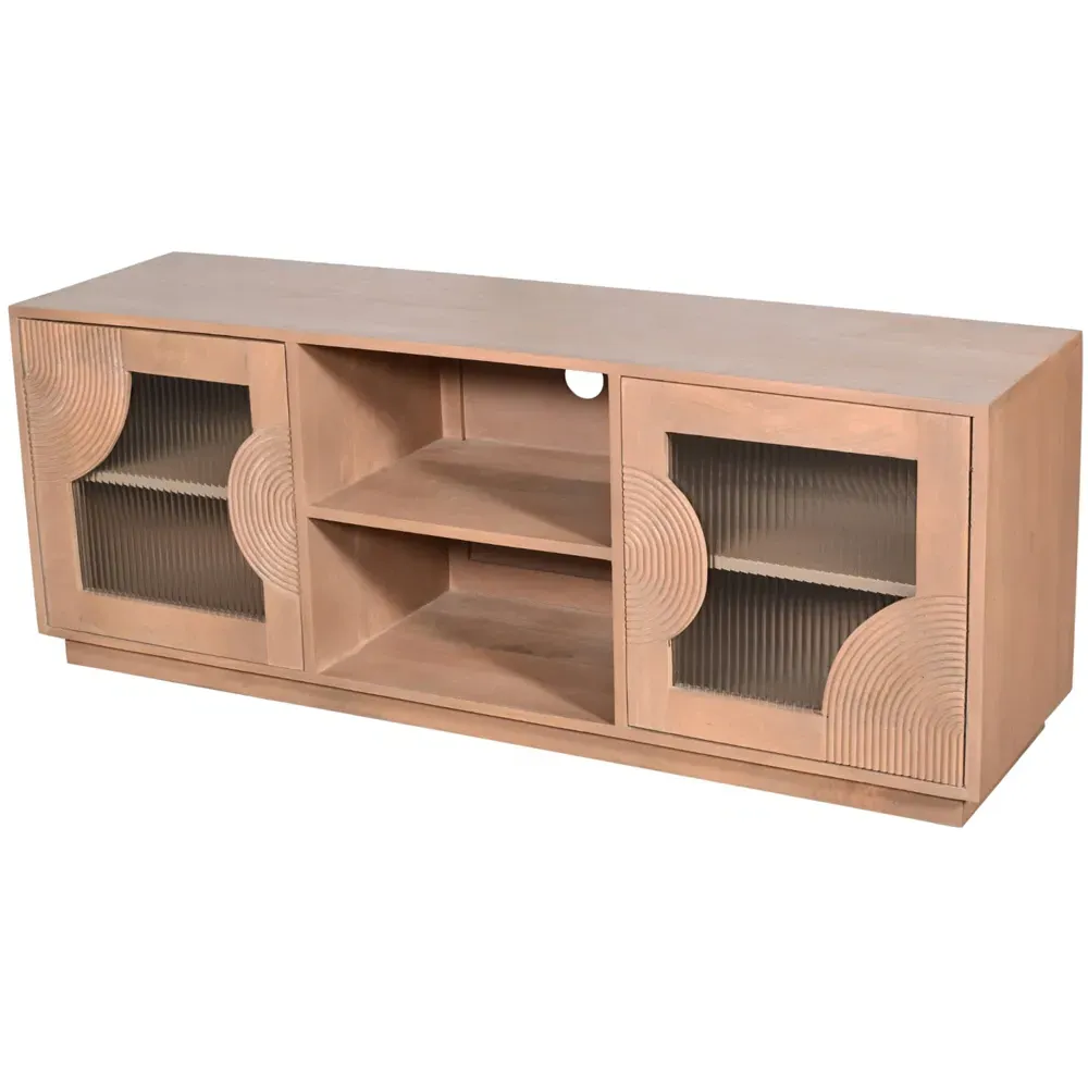 Jodhpur 2 Door TV Cabinet - Brown, Mango Wood