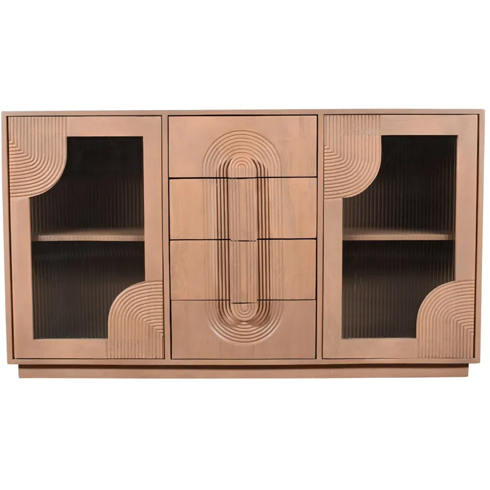 Jodhpur 3 Door Extra Large Sideboard - Brown, Solid Wood