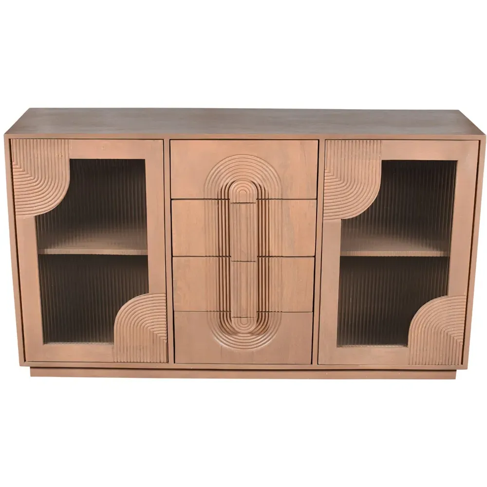 Jodhpur 3 Door Extra Large Sideboard - Brown, Solid Wood