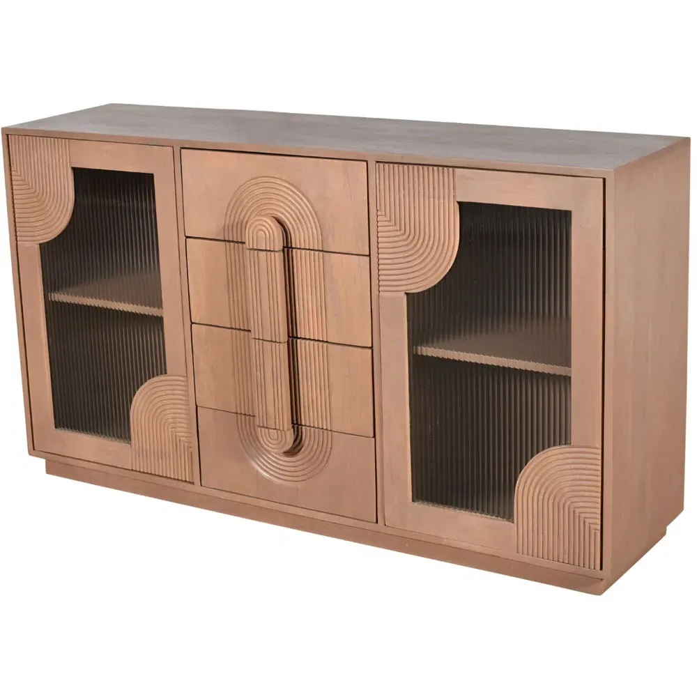 Jodhpur 3 Door Extra Large Sideboard - Brown, Solid Wood