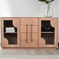 Jodhpur 3 Door Extra Large Sideboard - Brown, Solid Wood