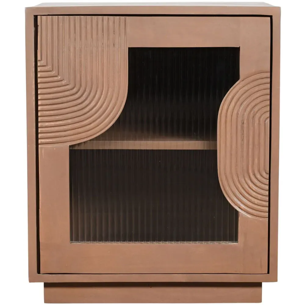 Jodhpur Single Door Bedside Table - Brown, Mango Wood