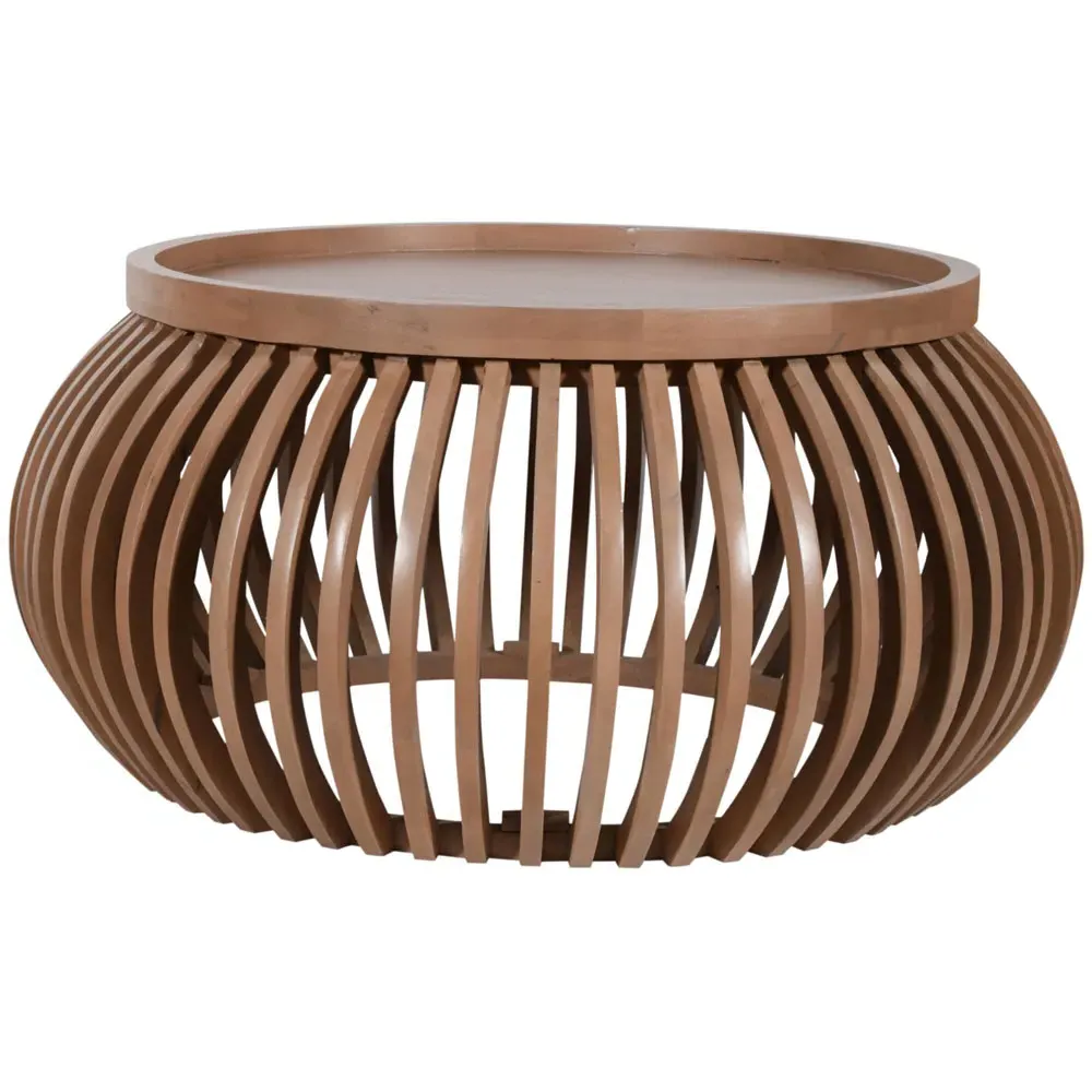 Jodhpur Small Round Coffee Table - Brown, Mango Wood