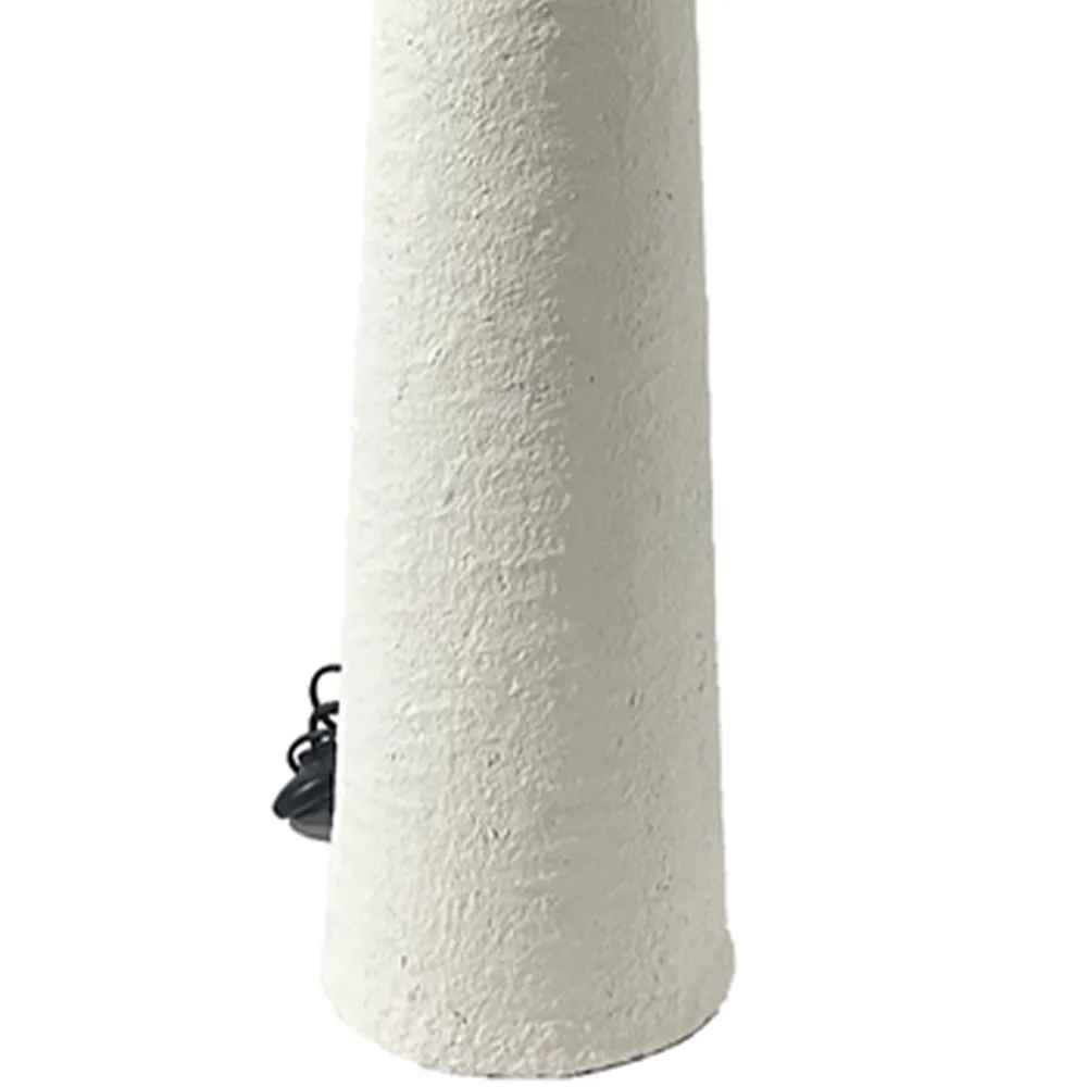 Paper Mache Floor Lamp Base - White