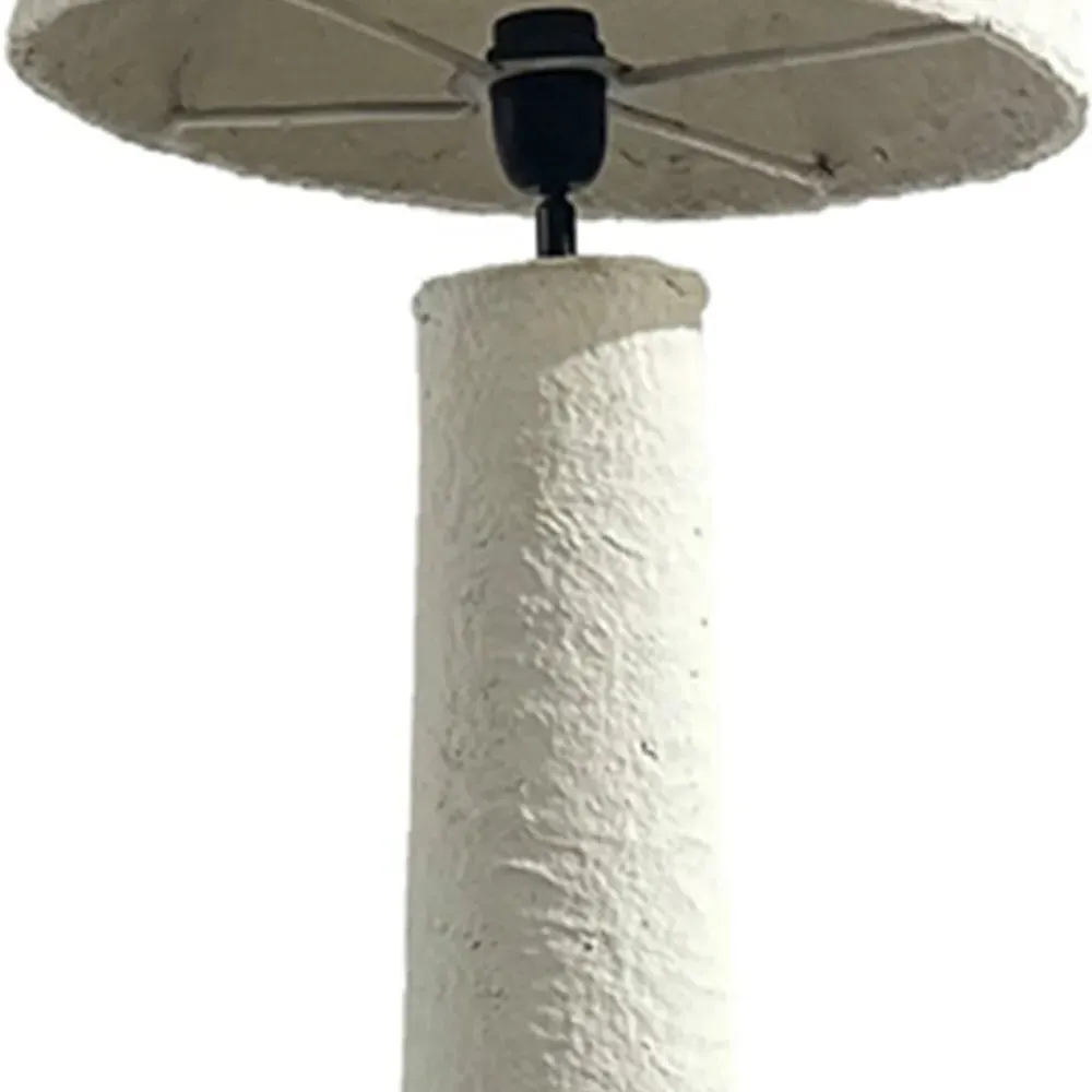 Paper Mache Floor Lamp Base - White