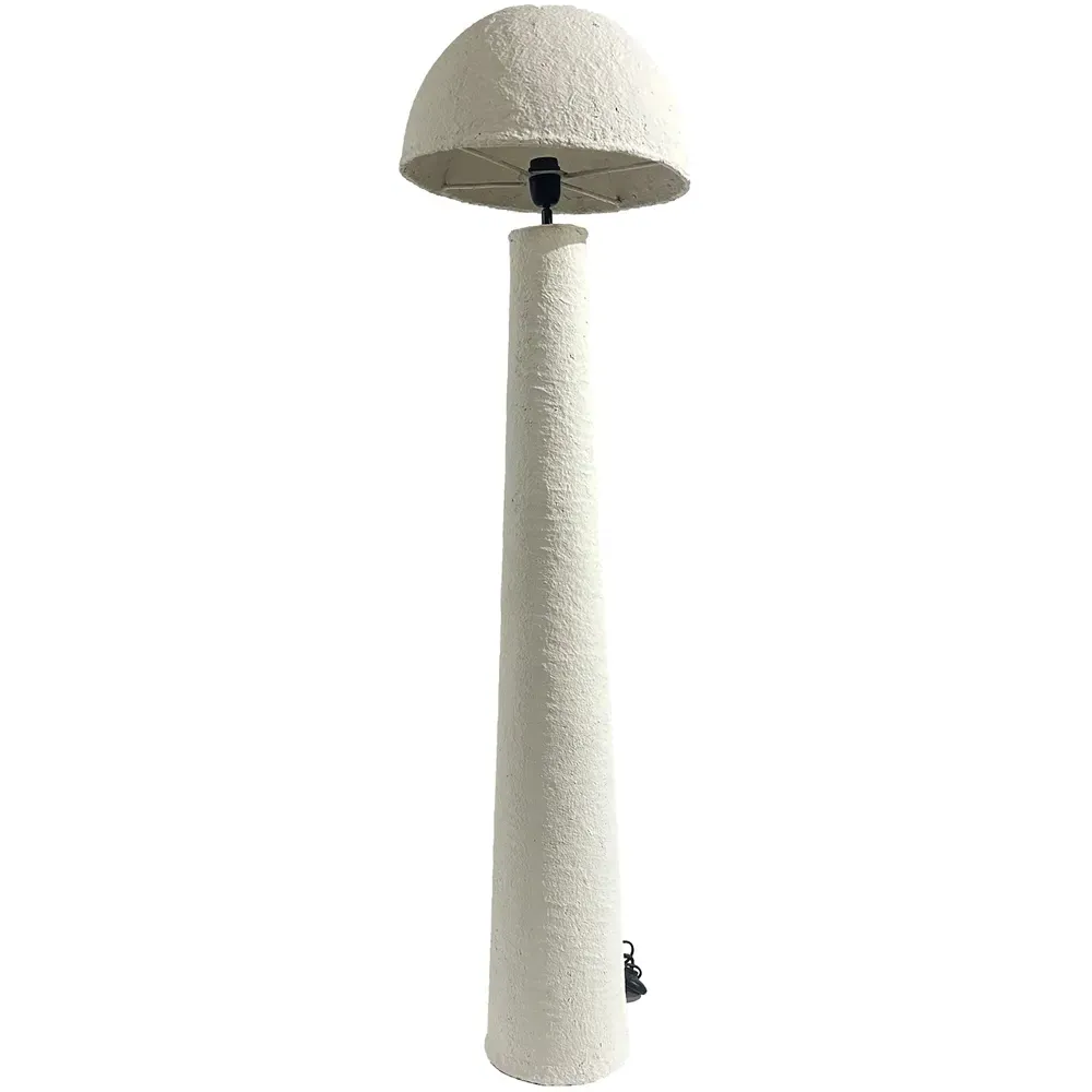 Paper Mache Floor Lamp Base - White image