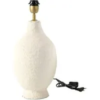 Paper Mache Sculptural Table Lamp Base - White