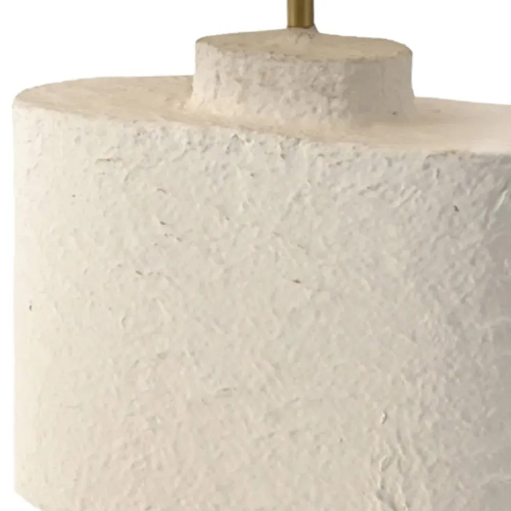 Paper Mache Table Lamp Base - White