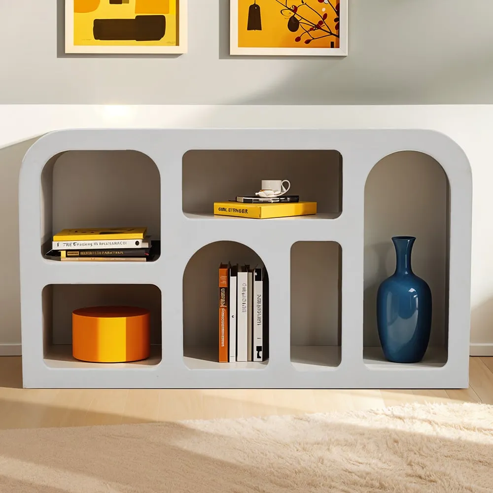 Udaipur 5 Shelf Display Cabinet - White, Wood image