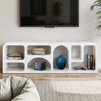 Udaipur 7 Shelf TV Cabinet - White, Wood