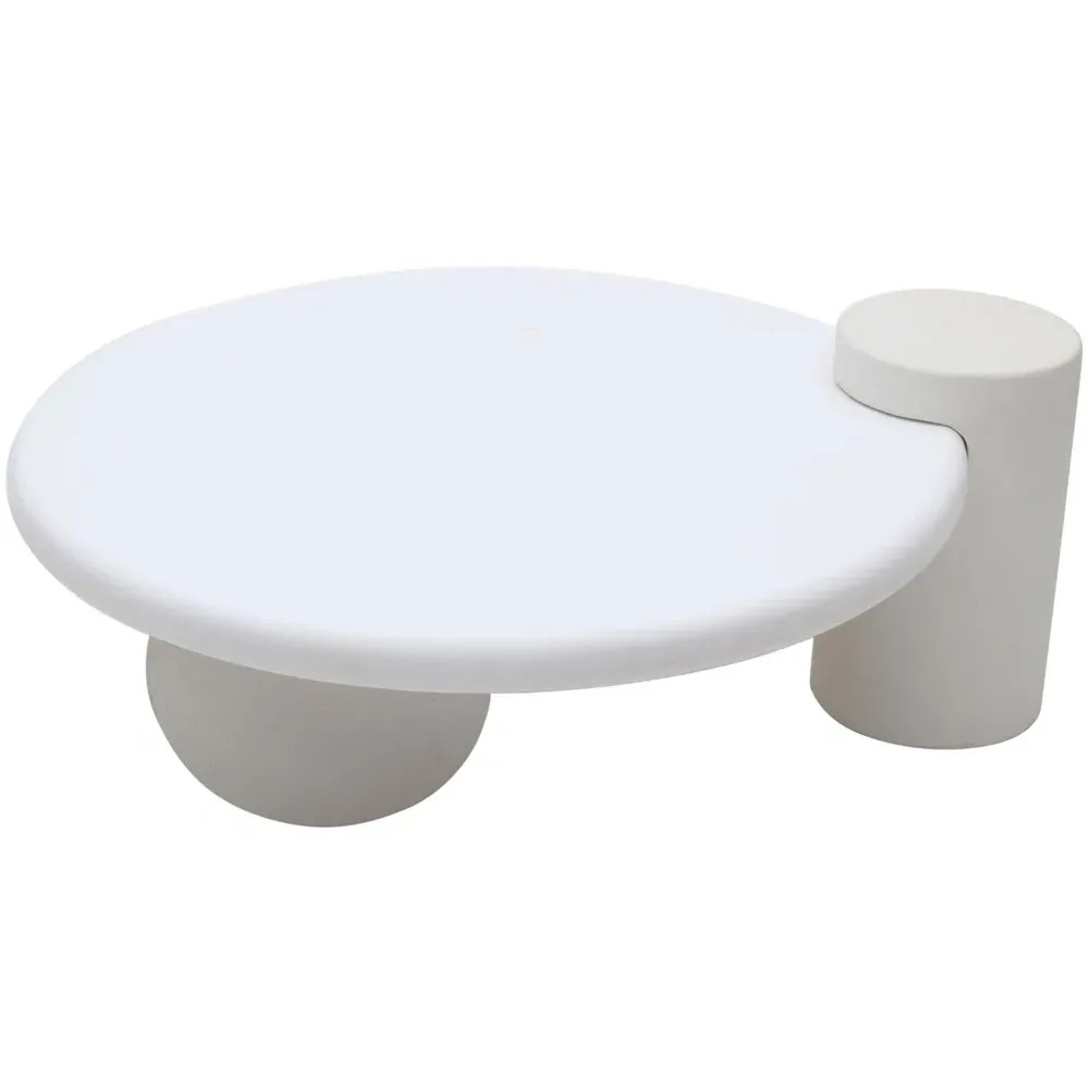 Udaipur Abstract Coffee Table - White