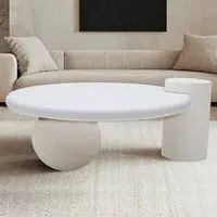 Udaipur Abstract Coffee Table - White