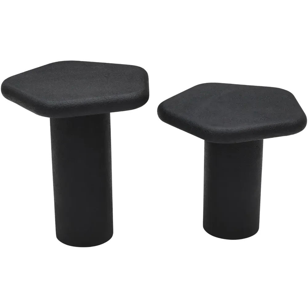 Udaipur Pentagon End Table - Black