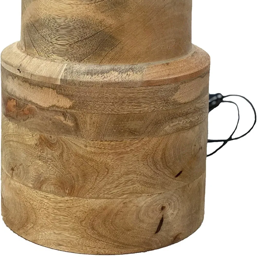 Wooden Glory Table Lamp Base - Brown, Wood