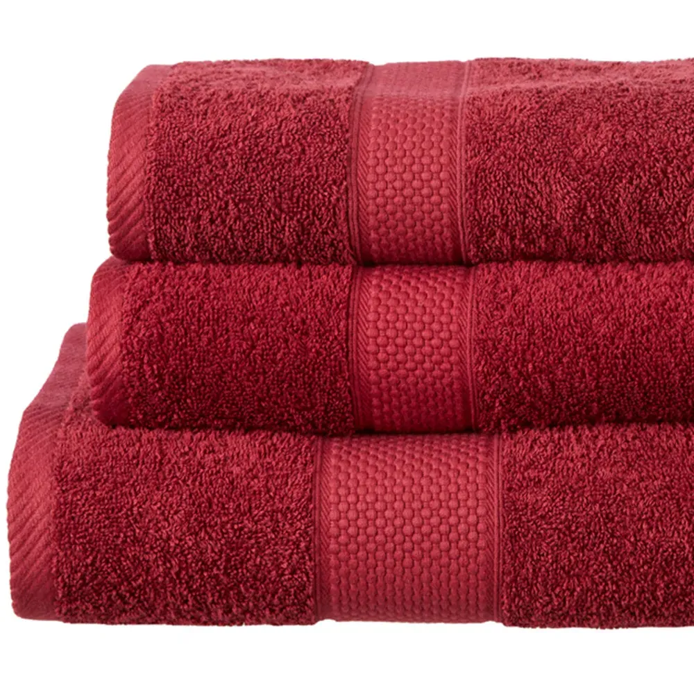 Hotel Quality Bath Mat - Burgundy, Combed Cotton
