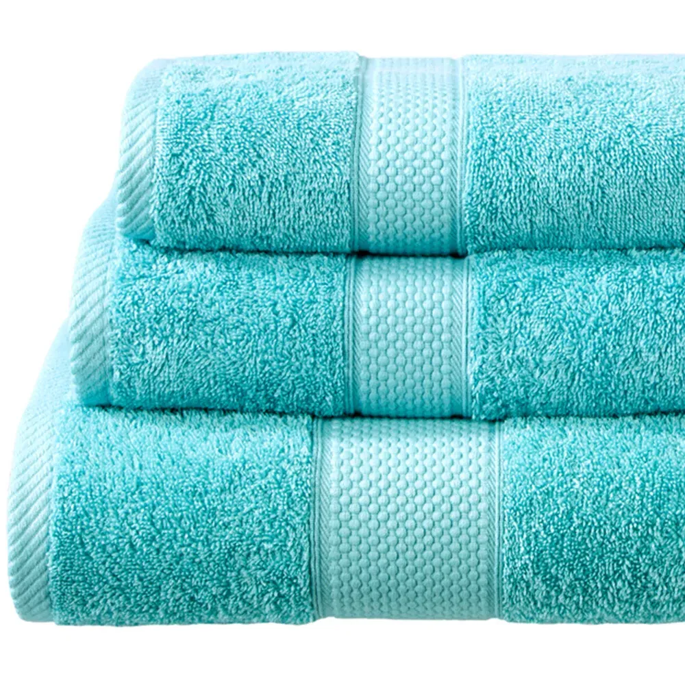 Hotel Quality Turkish Bath Mat - Aqua, Combed Cotton