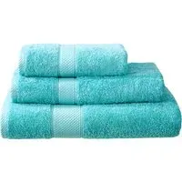 Hotel Quality Turkish Bath Mat - Aqua, Combed Cotton