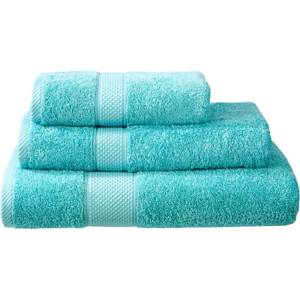 Hotel Quality Turkish Bath Mat - Aqua, Combed Cotton image