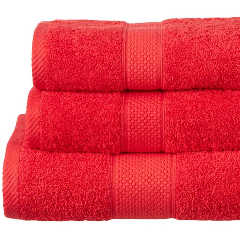 Hotel Quality Turkish Bath Mat - Red, Combed Cotton