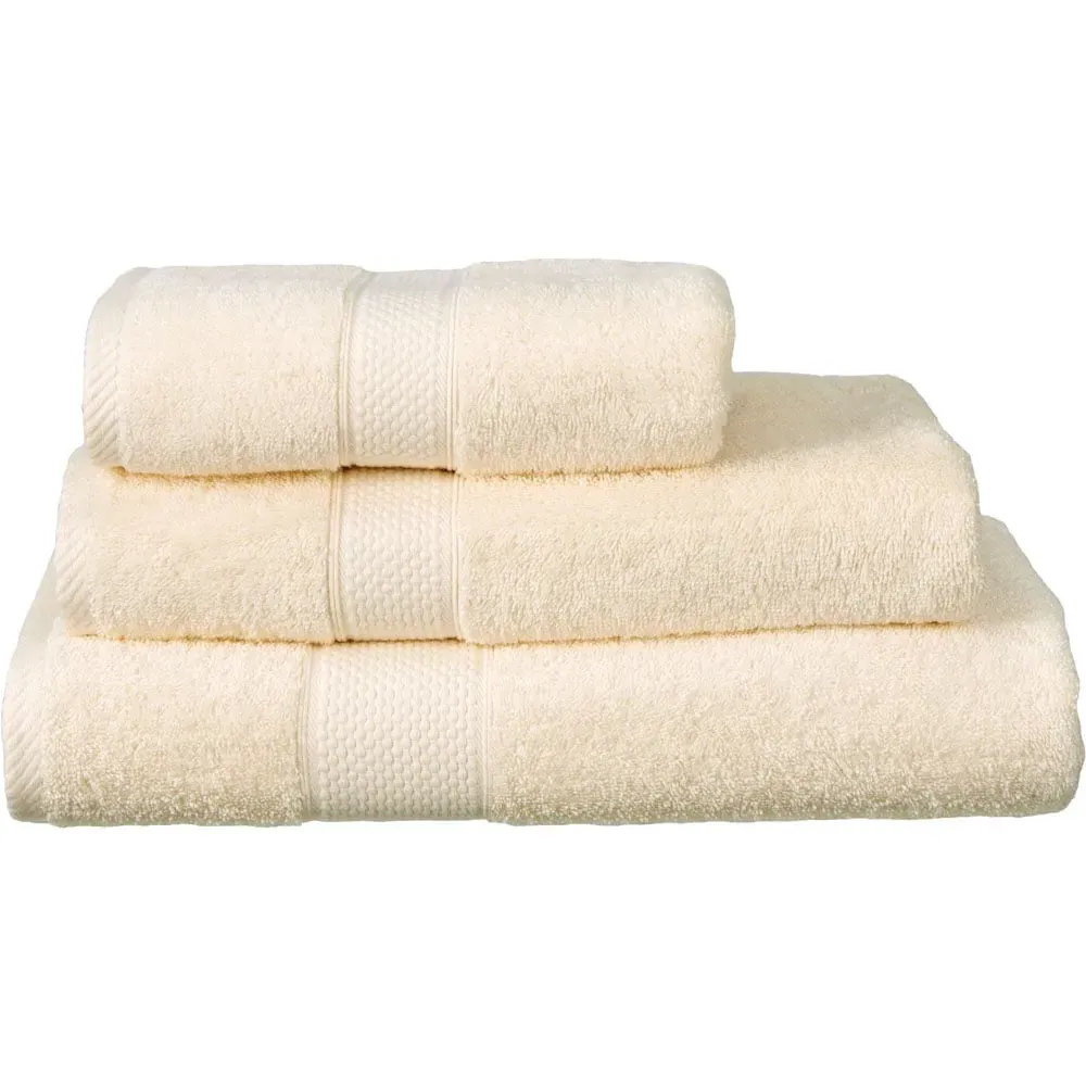 Ringspun Combed Cotton Guest Towel 2 Pack - Cream