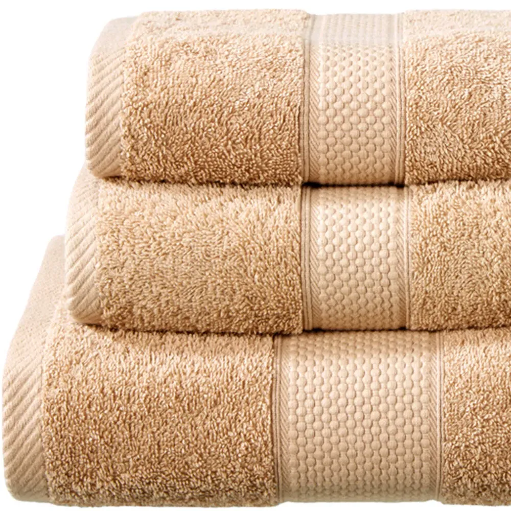 Ringspun Combed Cotton Stone Turkish Guest Towel 2 Pack