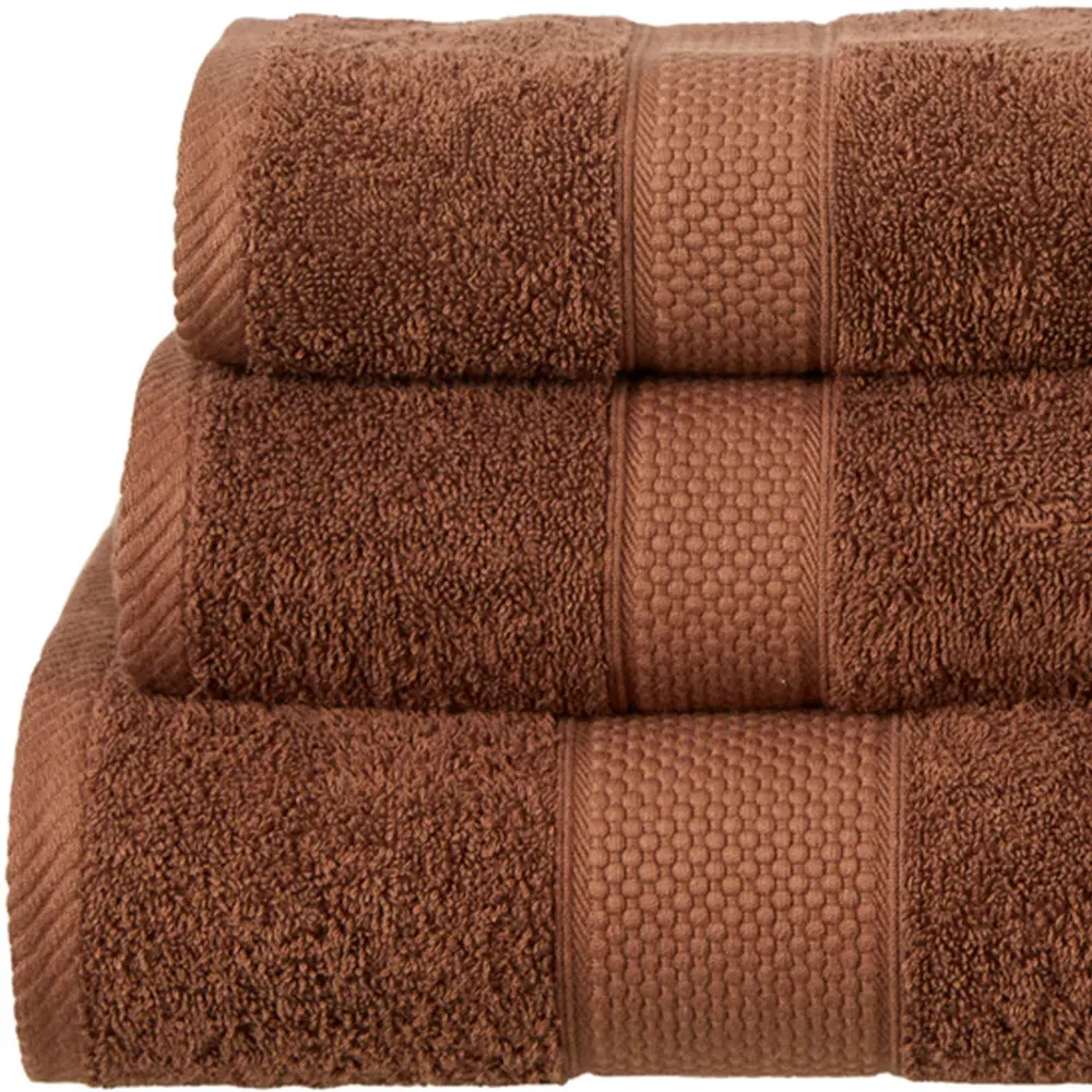 Ringspun Combed Cotton Turkish Bath Towel 2 Pack - Chocolate