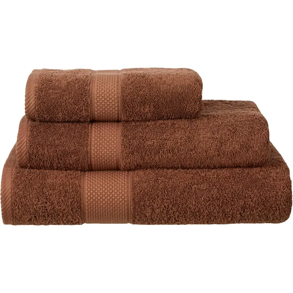 Ringspun Combed Cotton Turkish Bath Towel 2 Pack - Chocolate